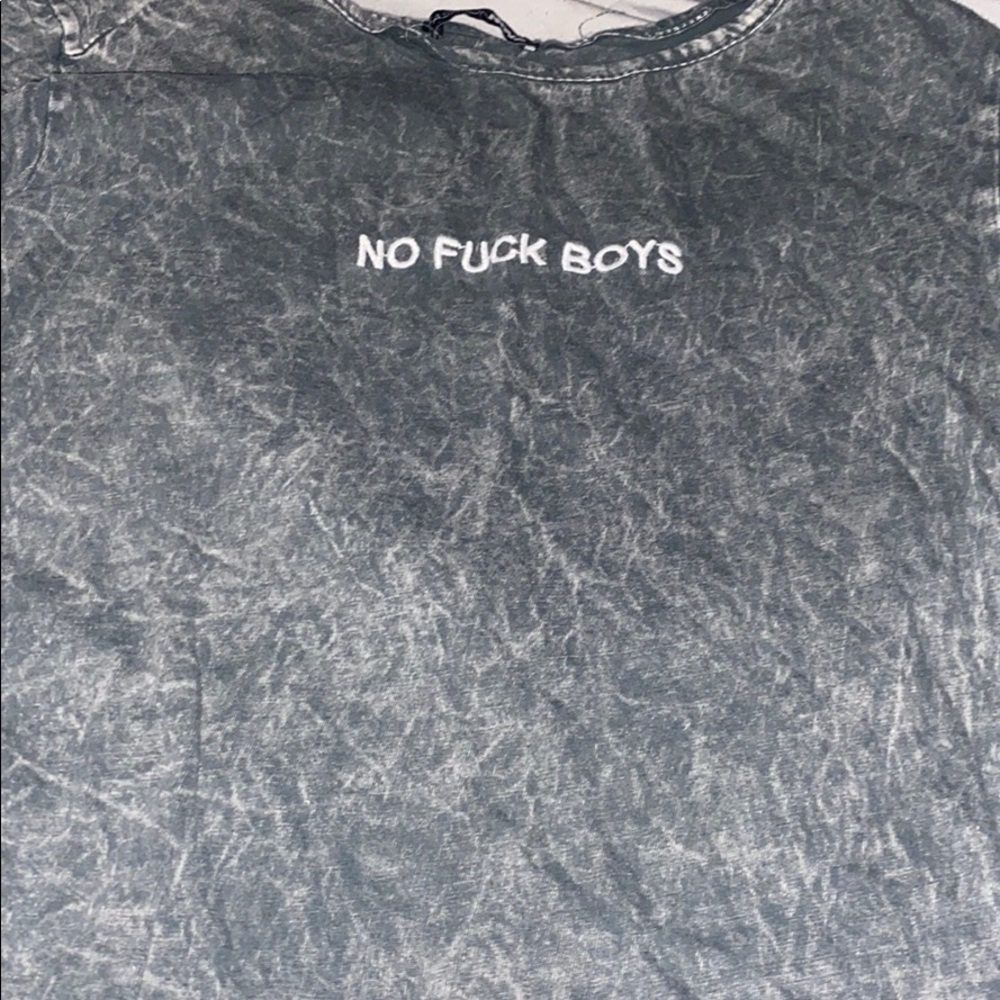 Fashion nova graphic “No fuck Boys “ Top